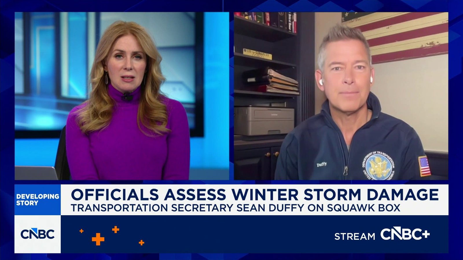 Transportation Secretary Duffy discusses recovery from winter storm flight disruptions