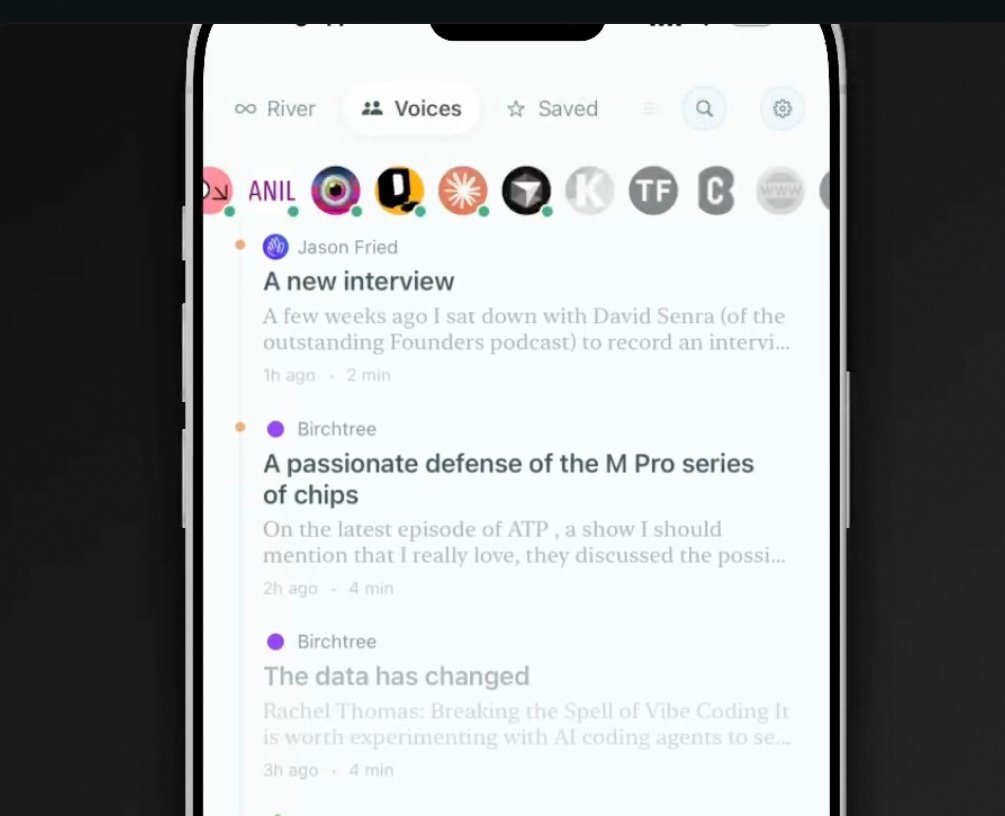 Current App Voices feature interface