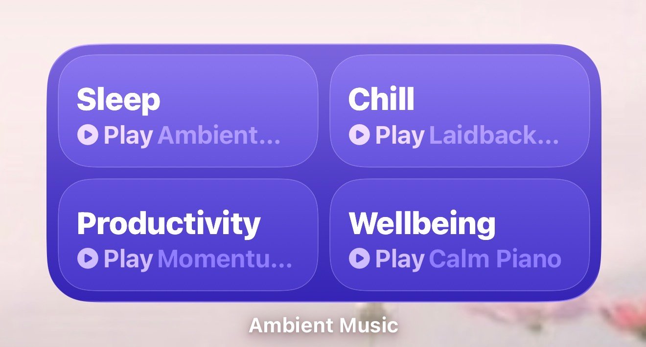 Ambient Music widget