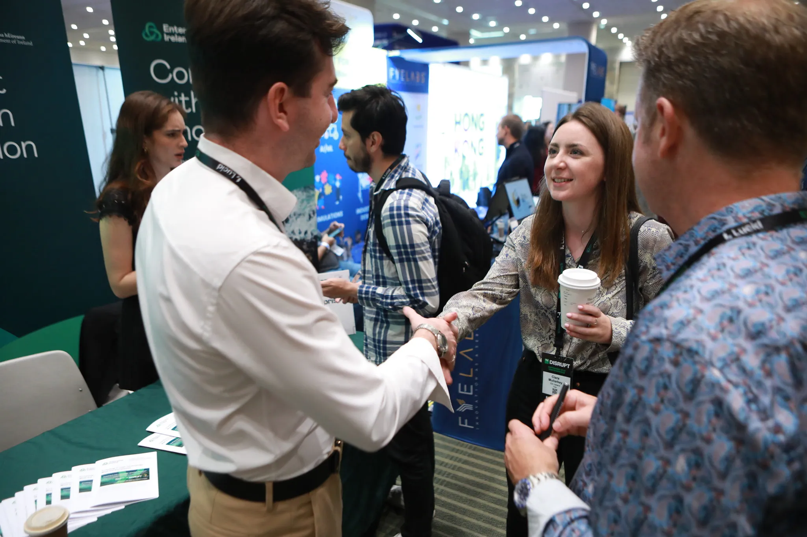 Tech conference networking session