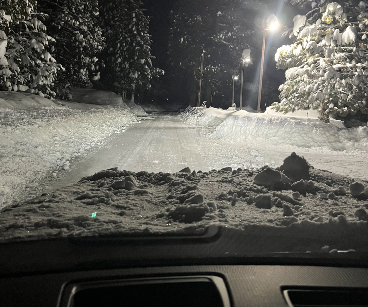 Interior dashboard view showing curved LED display