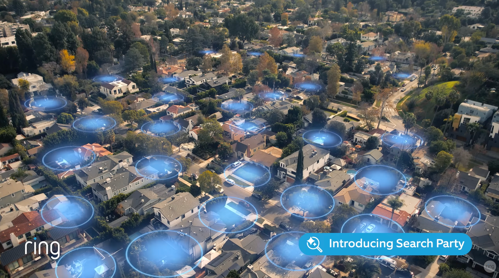 illustration of neighborhood surveillance cameras