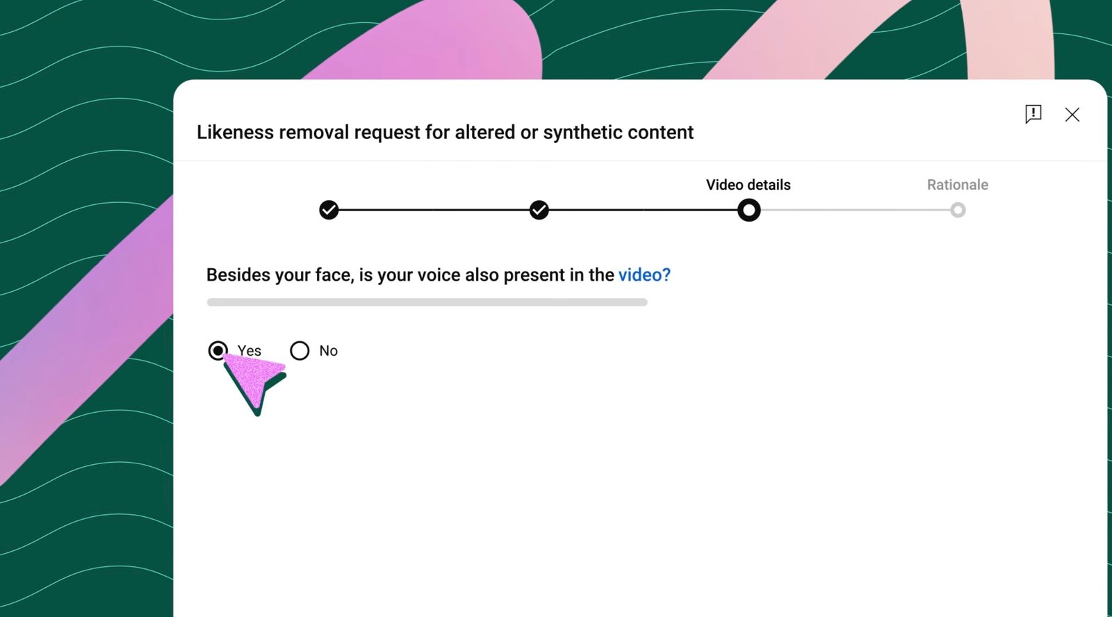 YouTube Deepfake Warning Label Example