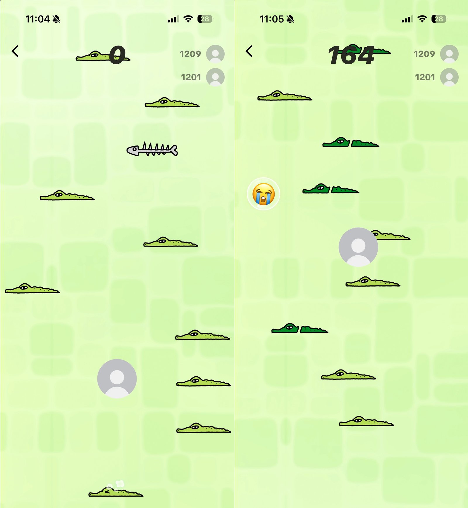 Screenshot of TikTok's hidden DM game