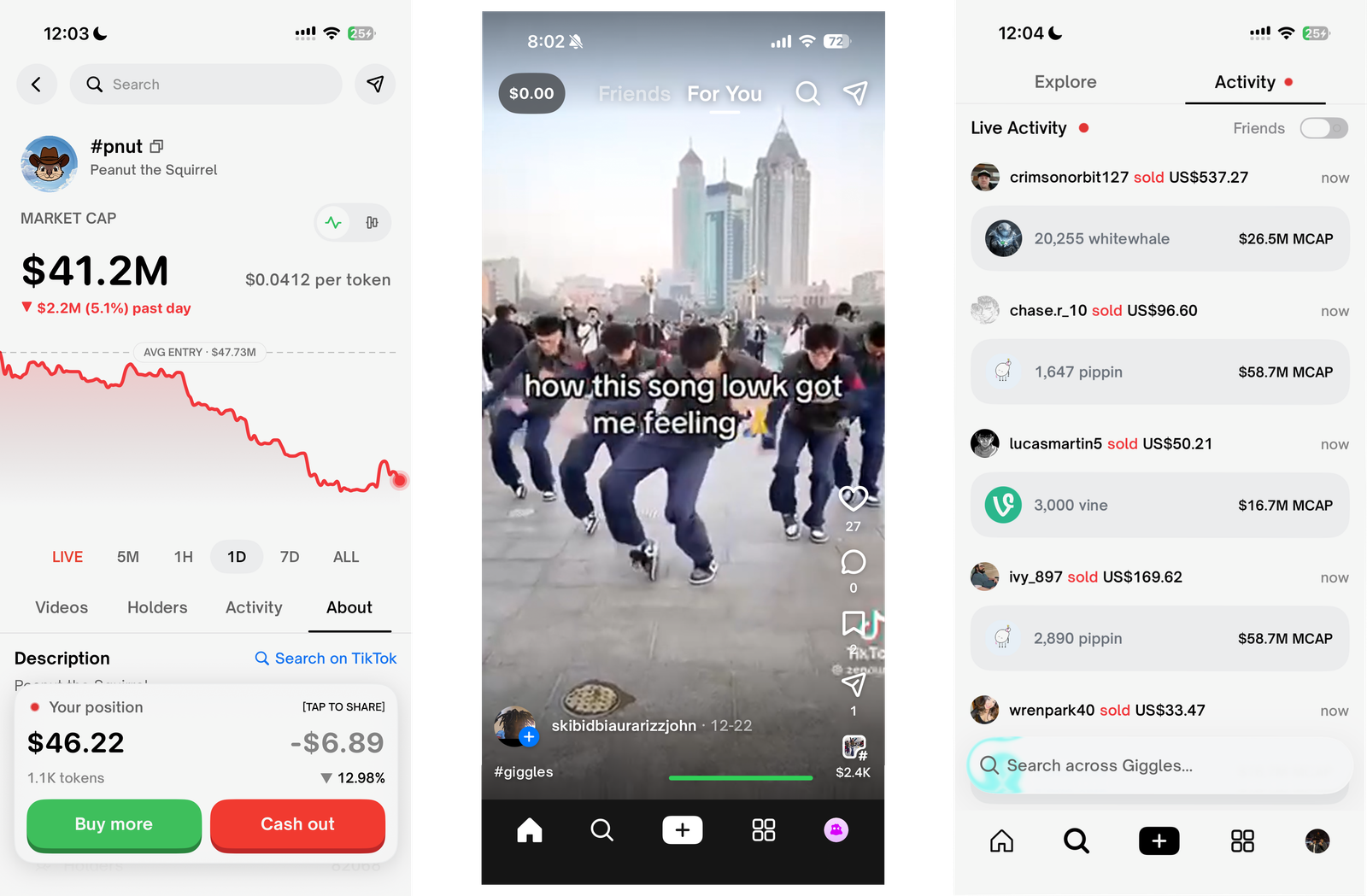 Giggles App Interface