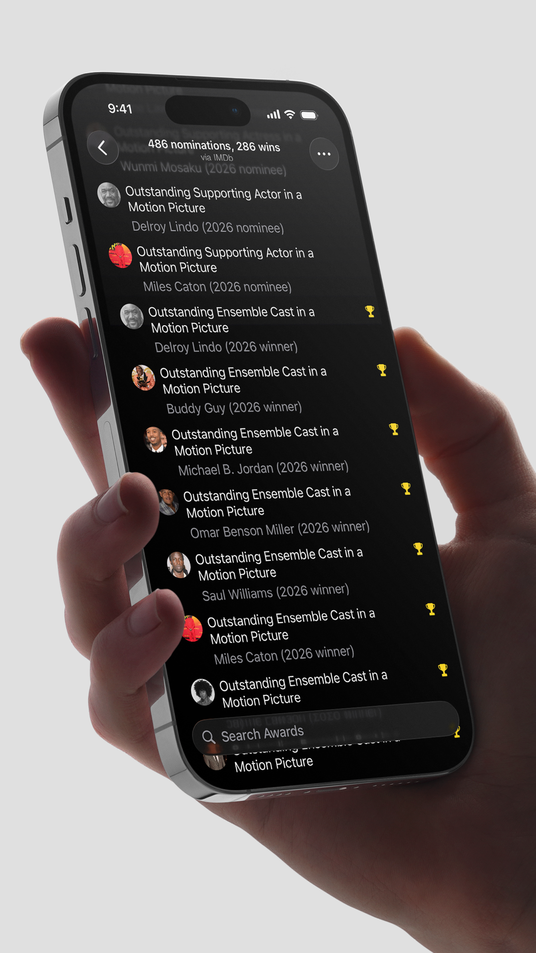 Binge app movie details screen
