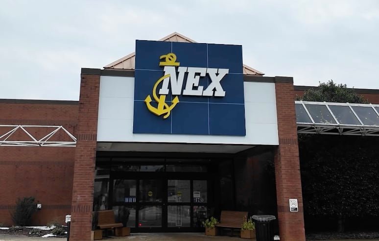 Modernized interior view inside renovated Navy Exchange store