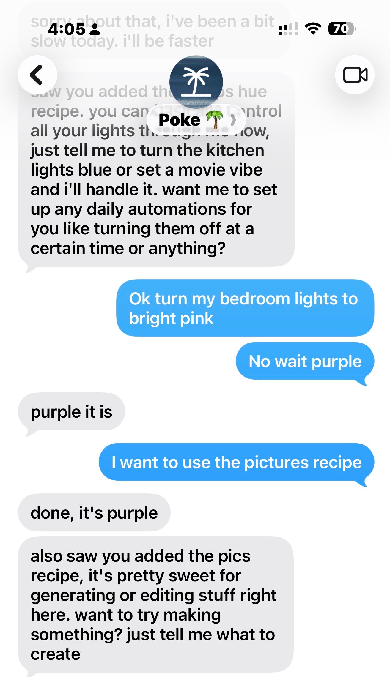 Security overview screen from poke app