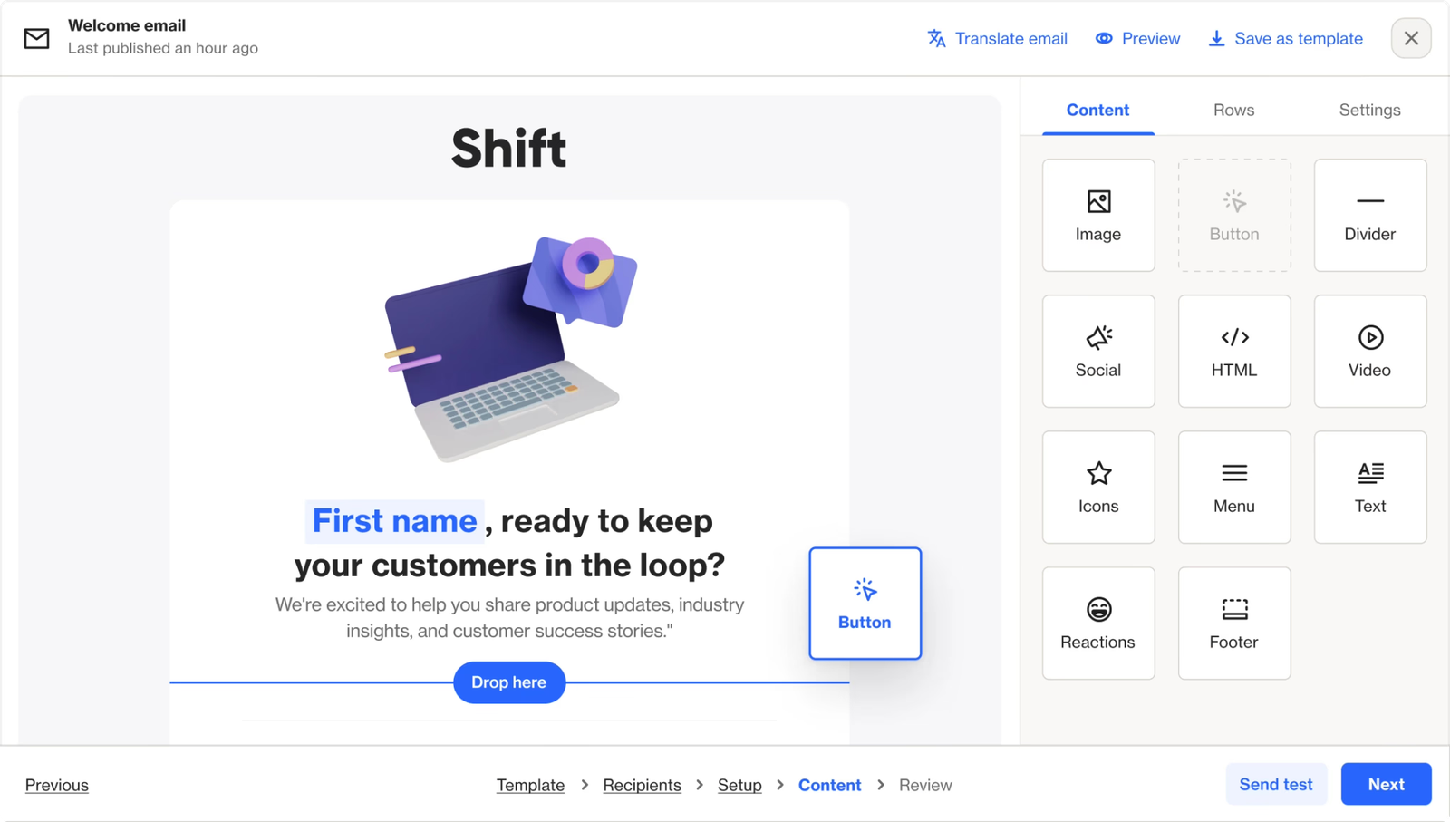 Ortto dashboard overview
