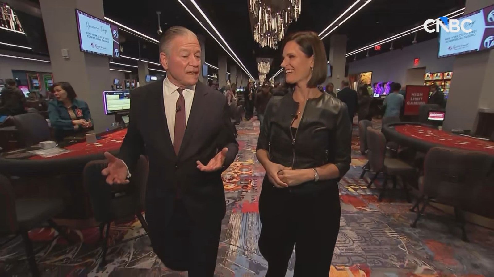 Entrance bustling with visitors at Resorts world Casino