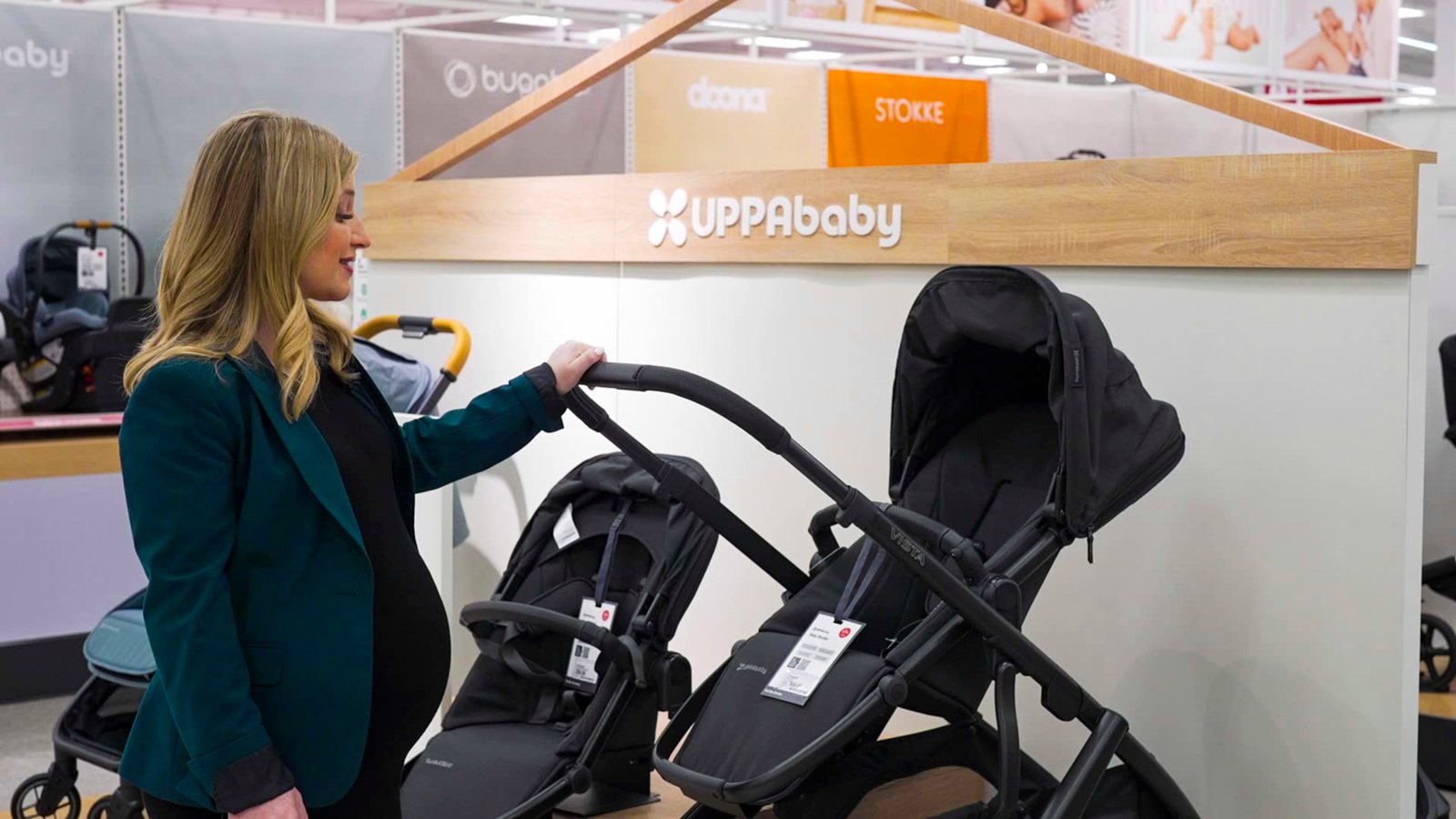 Inside view of newly designed baby boutique section at a major retailer