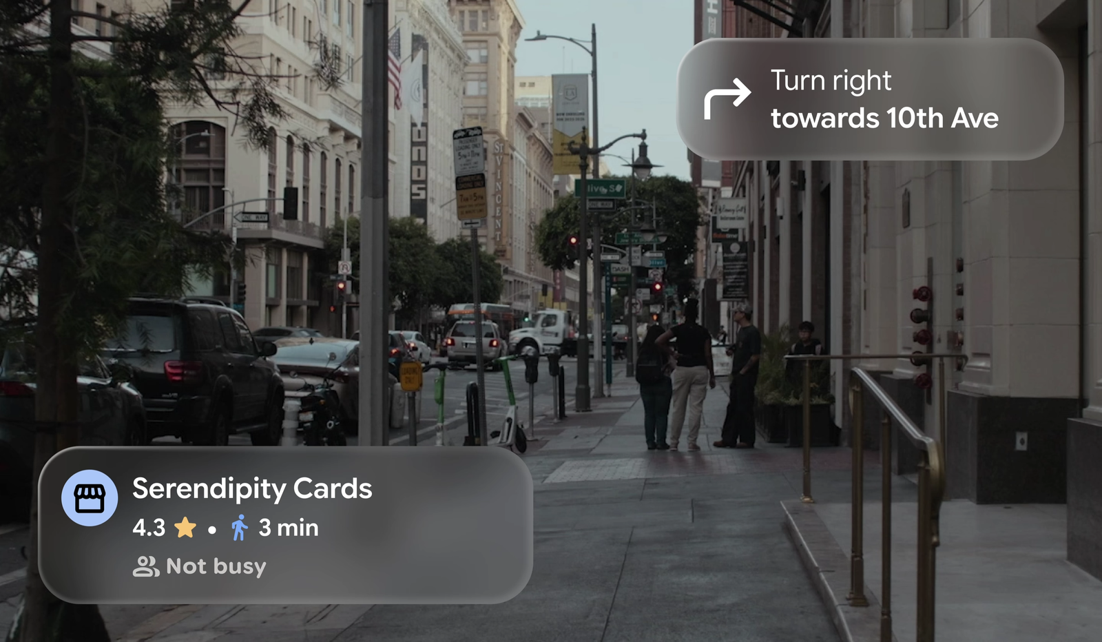 Smart Glasses navigation Interface example
