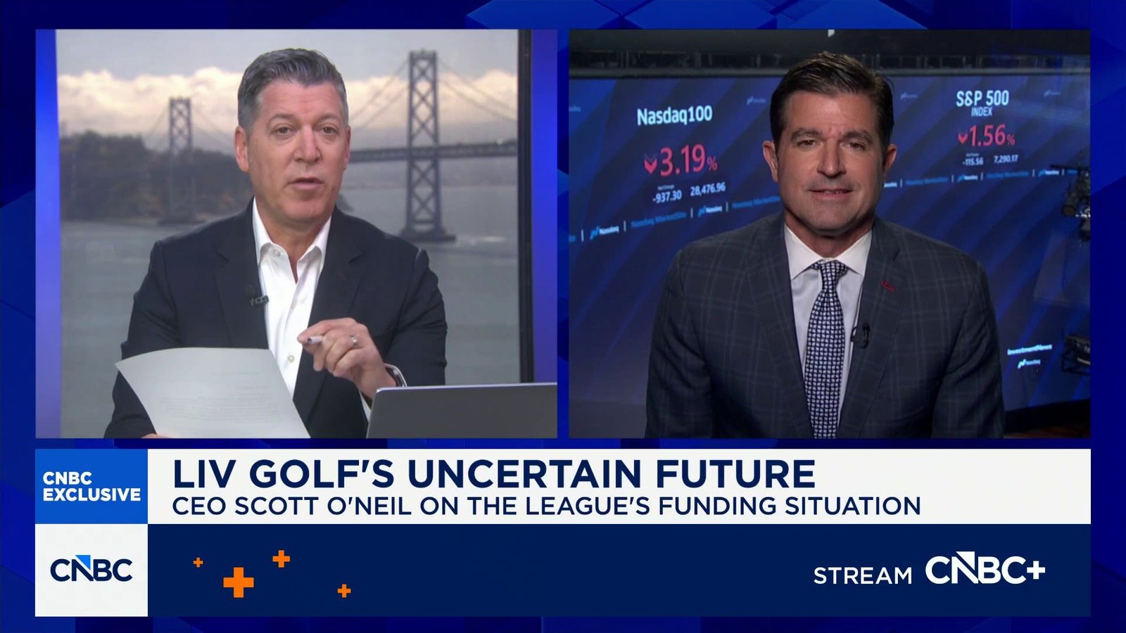 LIV Golf CEO Scott O'Neil discussing future funding strategies