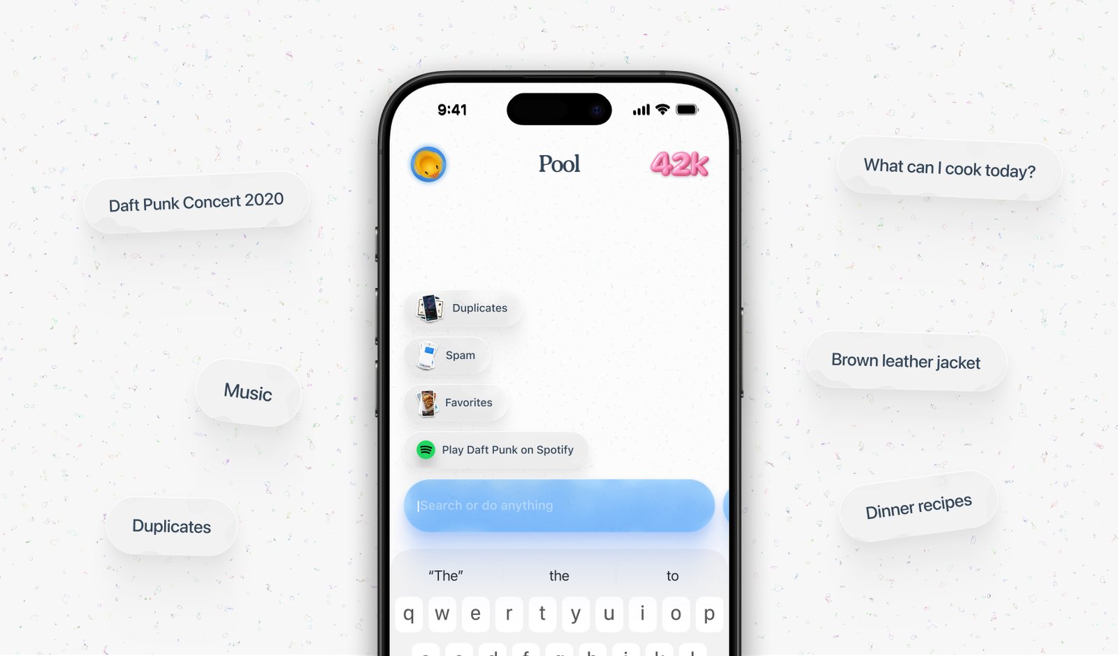 Searching screenshots using AI assistant