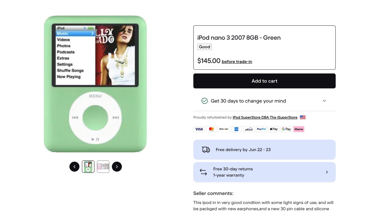 Refurbished electronics promoting sustainable tech use
