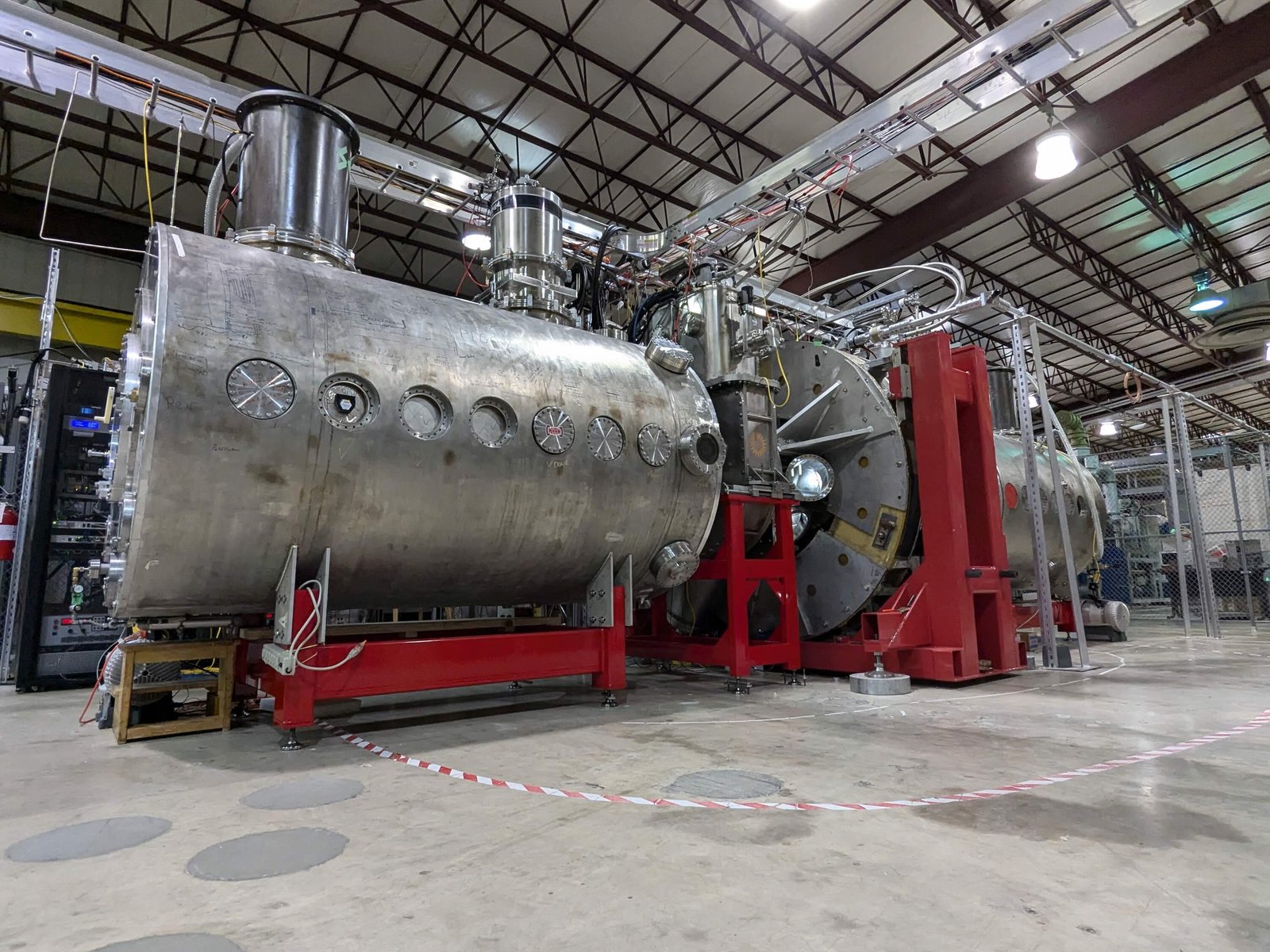 Realta Fusion's WHAM device inside an industrial facility